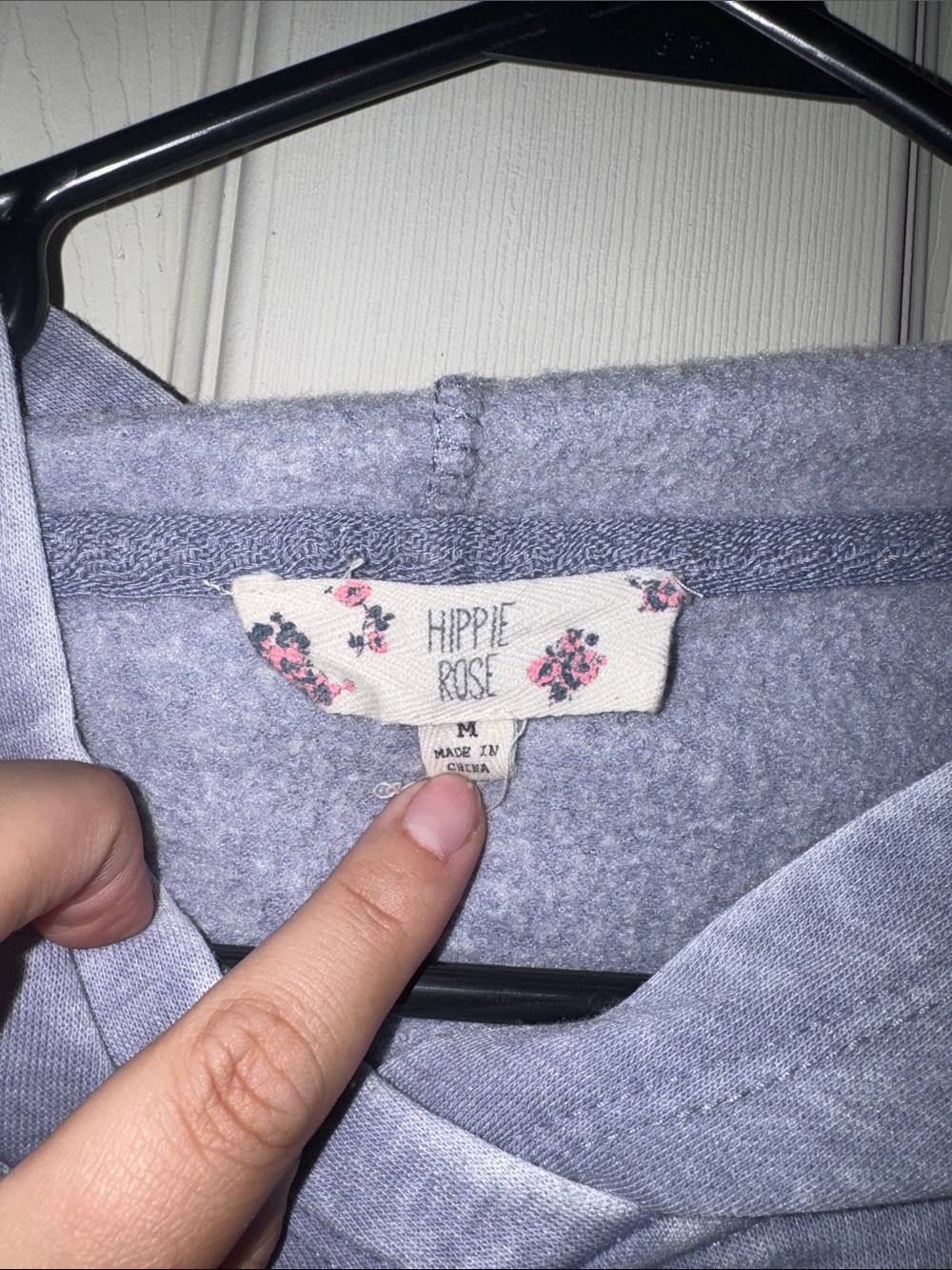 Hippie Rose Girls' Light Gray/Purple Sweater
